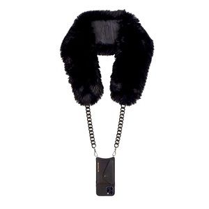 Bandolier Norah faux fur cross body strap and phone case for iPhone 12 Max Pro